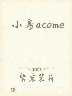 小鸟acome封面