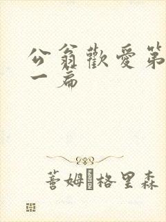 公翁欢爱第三十一篇