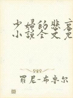 少妇的悲哀榆木小说全文免费阅读笔趣阁下载