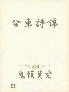 公车诗锦封面