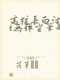 高校长白沽txt无弹窗笔趣阁封面