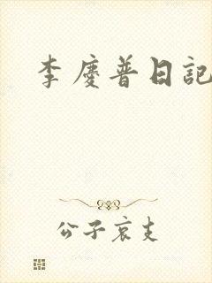 李庆普日记封面