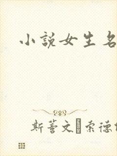 小说女生名字