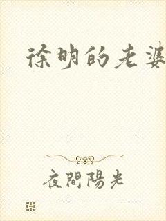 徐明的老婆封面