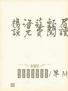 杨洛苏轻眉笔小说免费阅读