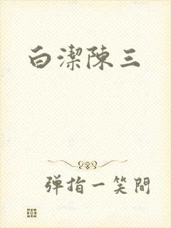 白洁陈三封面