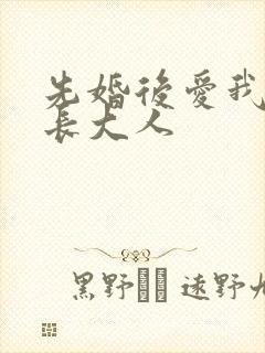 先婚后爱我的市长大人