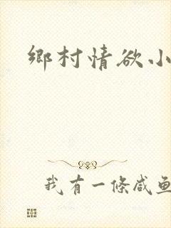 乡村情欲小说