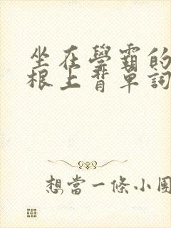 坐在学霸的大紫根上背单词牧童