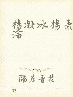 杨凝冰杨素宁沉沦封面