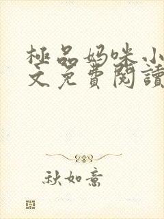 极品妈咪小说全文免费阅读封面