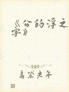 《公的浮之手中字》封面