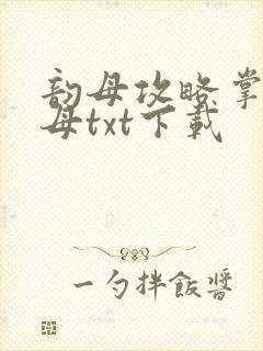 韵母攻略掌中美母txt下载