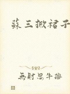 苏三掀裙子