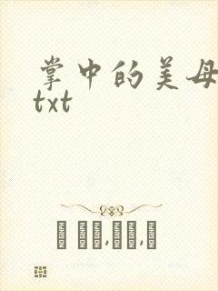 掌中的美母版主txt封面