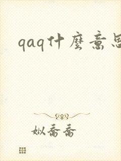 qaq什么意思封面