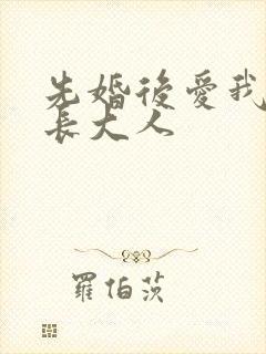 先婚后爱我的市长大人