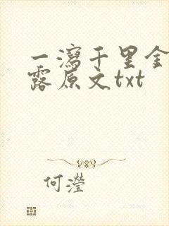 一泻千里金银花露原文txt