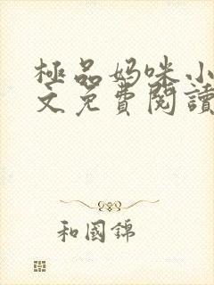 极品妈咪小说全文免费阅读