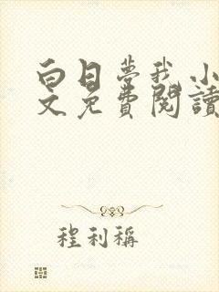 白日梦我小说全文免费阅读封面