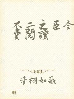 不二之臣全文免费阅读