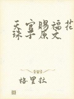 天官赐福花怜塞珠子原文