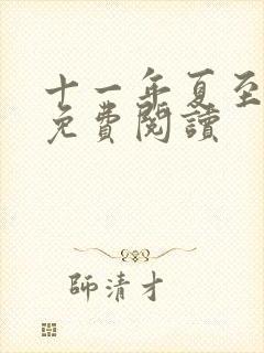 十一年夏至小说免费阅读封面