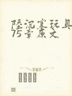 陆沉塞玩具高速75章原文封面