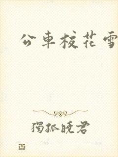 公车校花雪柔h封面