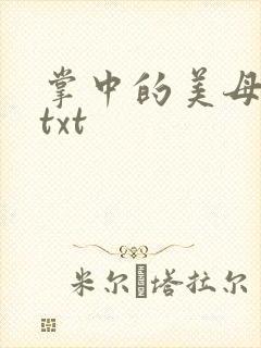 掌中的美母版主txt