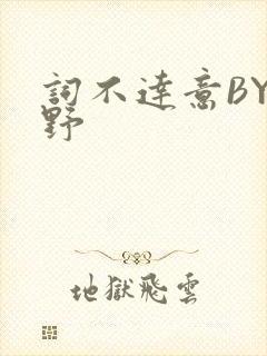 词不达意BY咩野