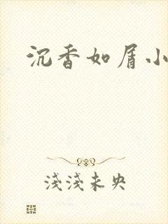 沉香如屑小说