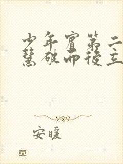 少年宾第二部珏慧破而后立封面