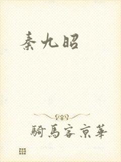 秦九昭封面