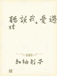 听说我爱过你txt