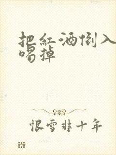 把红酒倒入b里喝掉