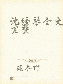 沈绣琴全文阅读完整