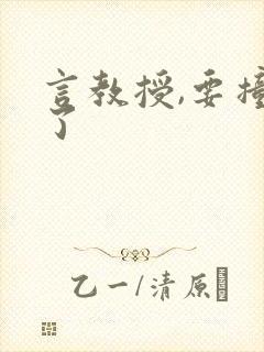 言教授,要撞坏了