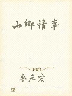 山乡情事封面