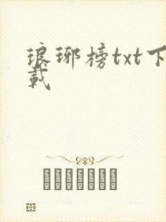 琅琊榜txt下载封面