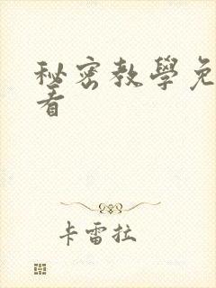 秘密教学免费观看
