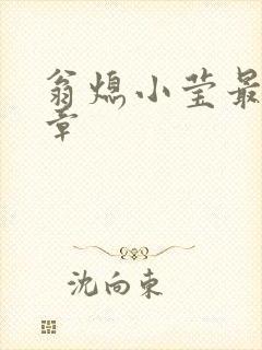 翁熄小莹最新节章封面