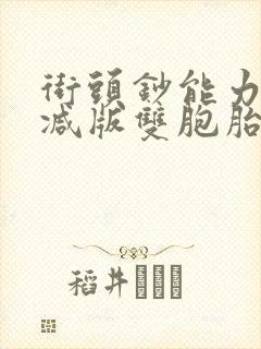 街头钞能力无删减版双胞胎封面