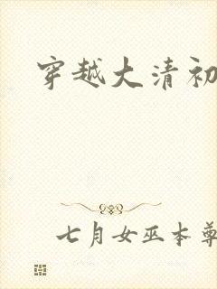 穿越大清初年