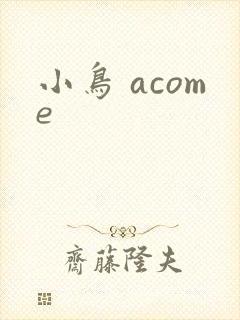 小鸟 acome封面