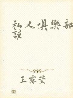 私人俱乐部 小说封面