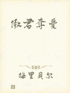 傲君夺爱封面