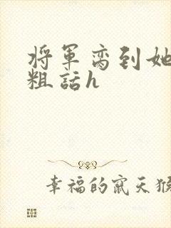 将军脔到她哭h粗话h