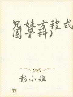 兄妹方程式(校园骨科)