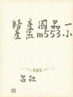 精产国品一二三产区m553小说封面